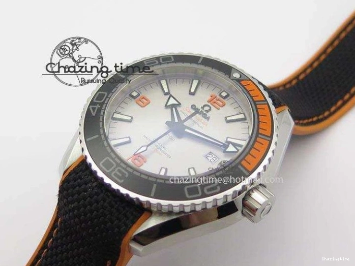 0411 ComfortFit 2016 Planet Ocean 45mm SS JHF Gray Dial On Nylon Strap A 8226